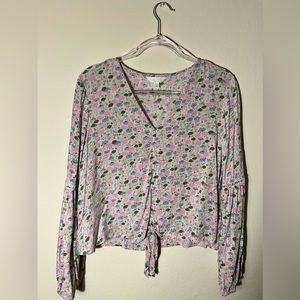 Women's Lauren Conrad Long Sleeve V-Neck Blouse